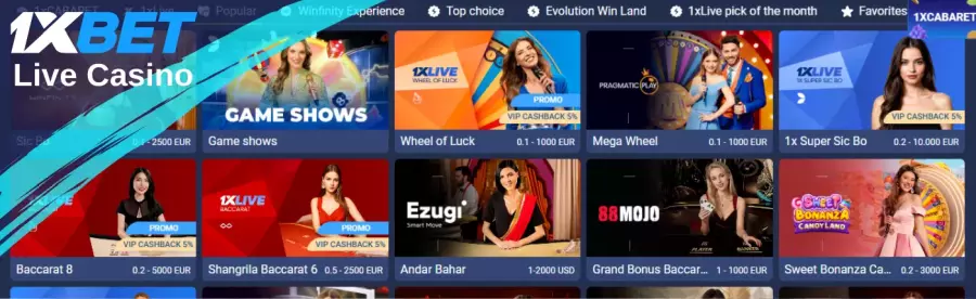 1xBet Casino Live