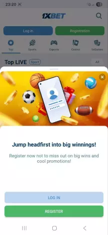1xBet app screenshot 1