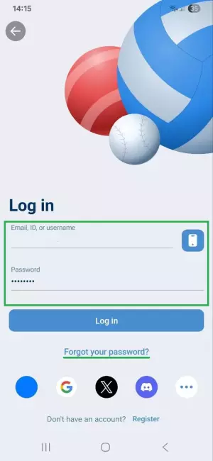Set up biometric login